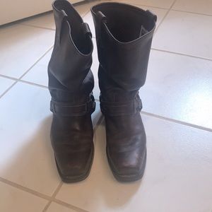 Frye square toed boots